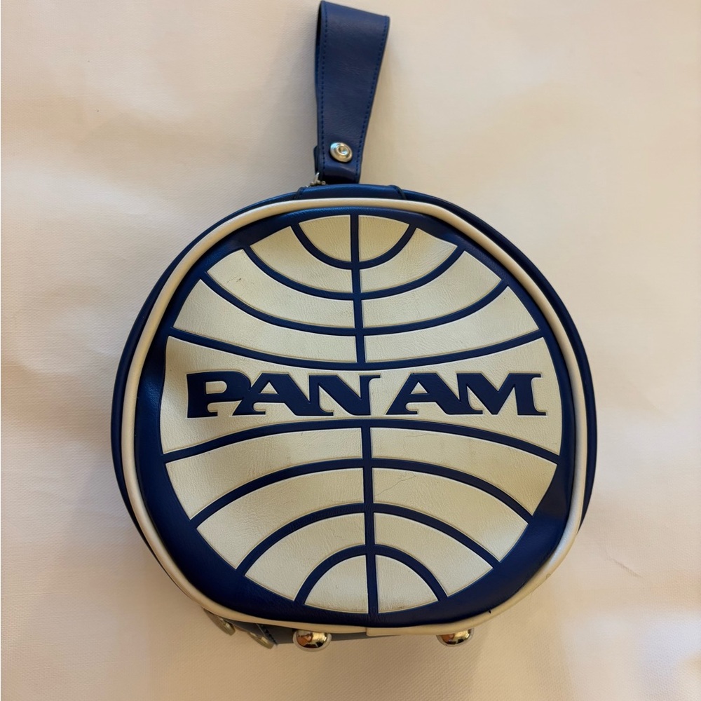 Blue and White Makeup Bag